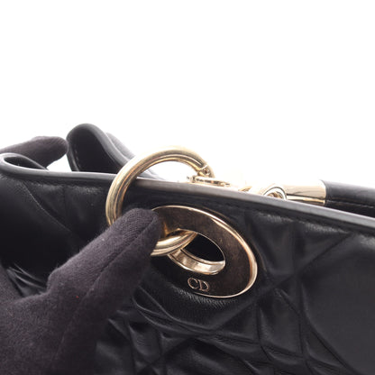 レディ 95.22 カナージュ ラージ ハンドバッグ レザー ブラック 2WAY クリスチャンディオール バッグ Christian Dior