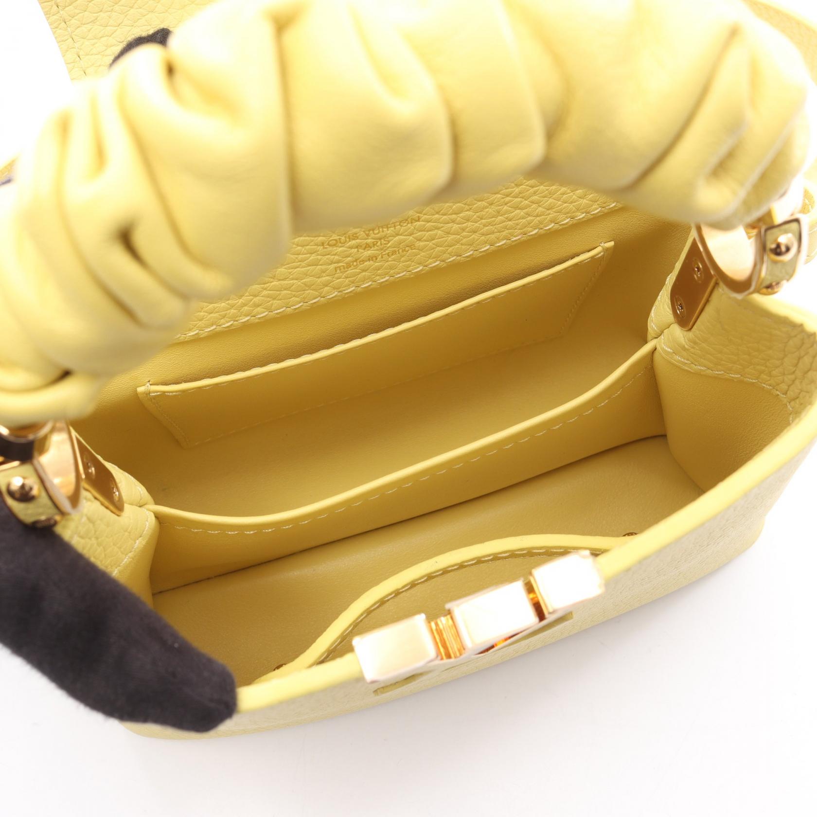 カプシーヌ MINI ハンドバッグ レザー イエロー 2WAY ルイヴィトン – RECLO