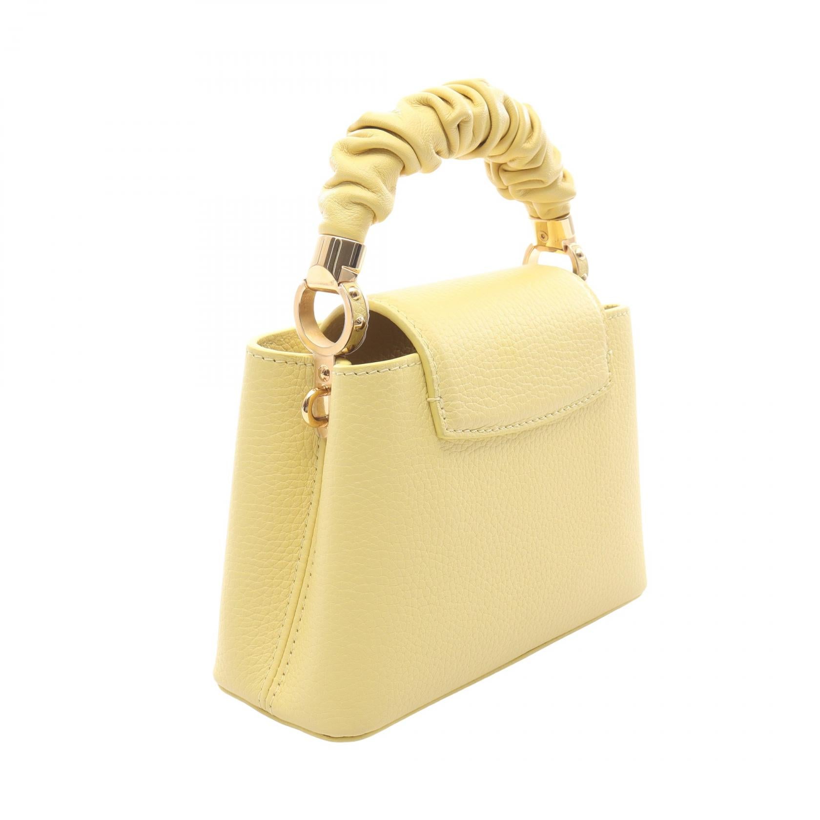 カプシーヌ MINI ハンドバッグ レザー イエロー 2WAY ルイヴィトン バッグ LOUIS VUITTON