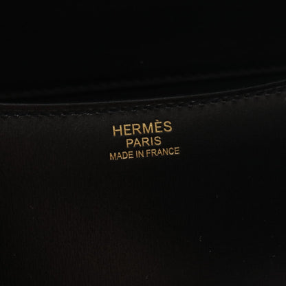 コンスタンス24 ミロワール ショルダーバッグ ボックスカーフ ブラック ゴールド金具 W刻印 エルメス バッグ HERMES