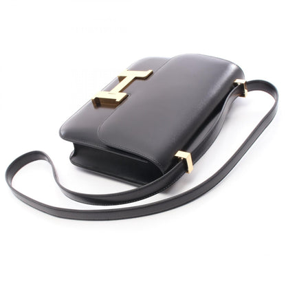 コンスタンス24 ミロワール ショルダーバッグ ボックスカーフ ブラック ゴールド金具 W刻印 エルメス バッグ HERMES
