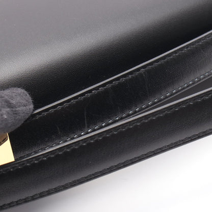 コンスタンス24 ミロワール ショルダーバッグ ボックスカーフ ブラック ゴールド金具 W刻印 エルメス バッグ HERMES