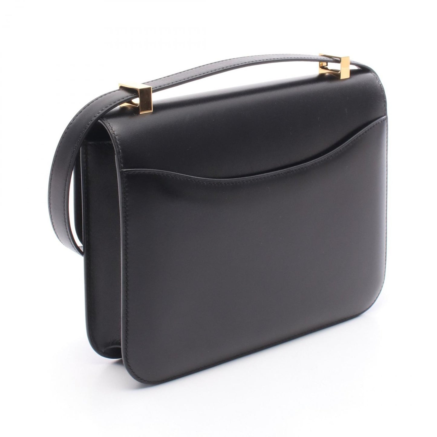 コンスタンス24 ミロワール ショルダーバッグ ボックスカーフ ブラック ゴールド金具 W刻印 エルメス バッグ HERMES