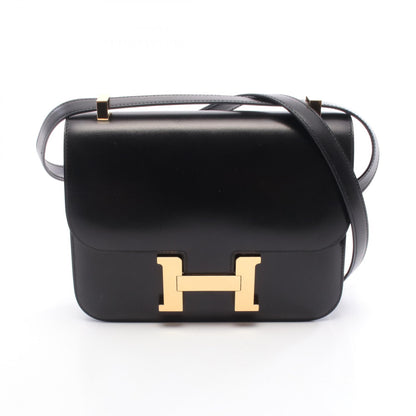 コンスタンス24 ミロワール ショルダーバッグ ボックスカーフ ブラック ゴールド金具 W刻印 エルメス バッグ HERMES