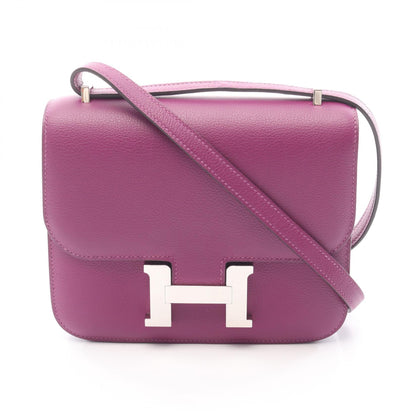 コンスタンス3 ミニ アネモネ ショルダーバッグ エバーカラー パープル シルバー金具 D刻印 エルメス バッグ HERMES