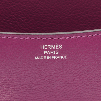 コンスタンス3 ミニ アネモネ ショルダーバッグ エバーカラー パープル シルバー金具 D刻印 エルメス バッグ HERMES