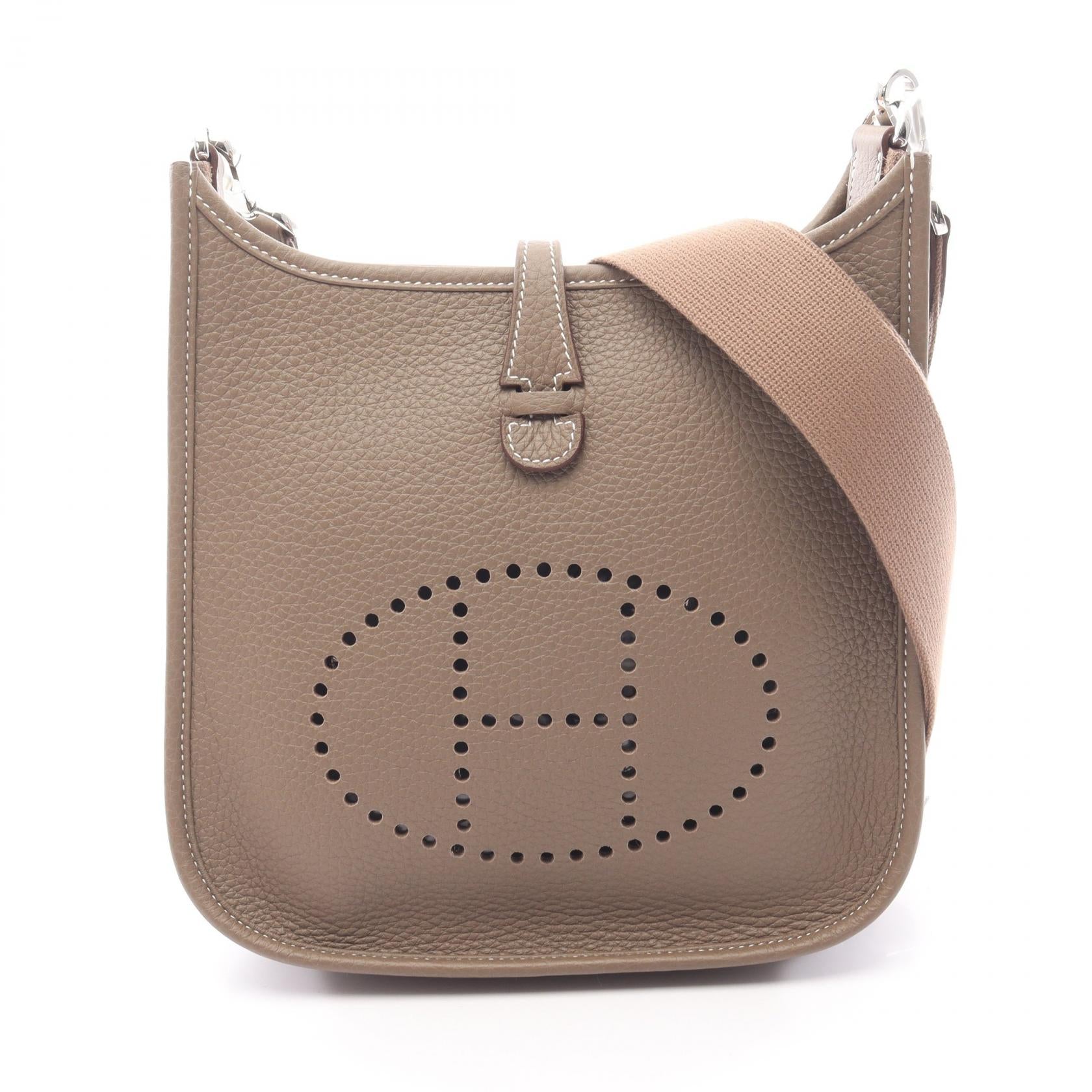 エヴリン23 エトゥープ ショルダーバッグ トリヨンクレマンス グレーブラウン シルバー金具 K刻印 エルメス バッグ HERMES