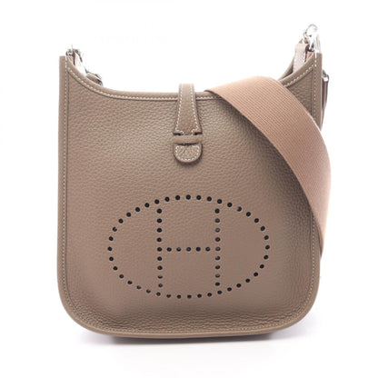 エヴリン23 エトゥープ ショルダーバッグ トリヨンクレマンス グレーブラウン シルバー金具 K刻印 エルメス バッグ HERMES