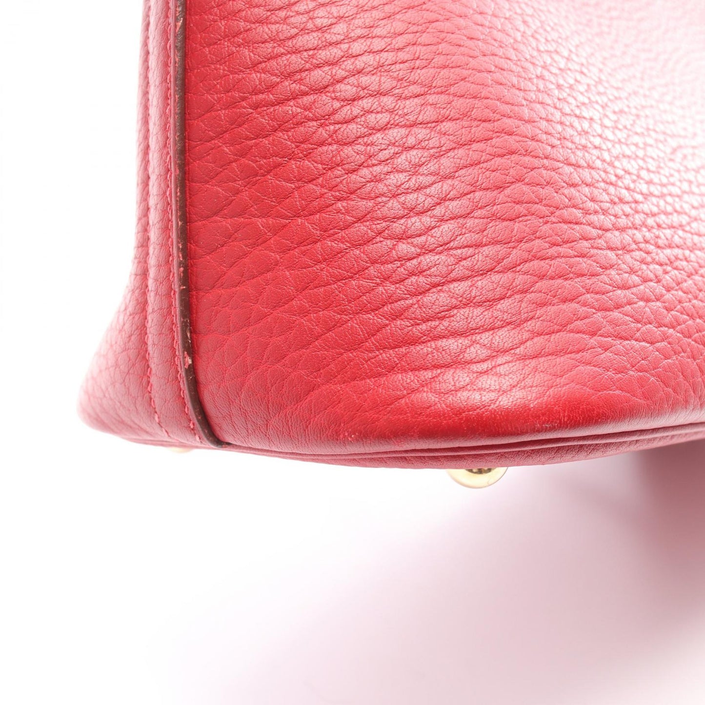 ボリード37 ルージュヴィフ ハンドバッグ フィヨルド レッド ゴールド金具 2WAY □G刻印 エルメス バッグ HERMES