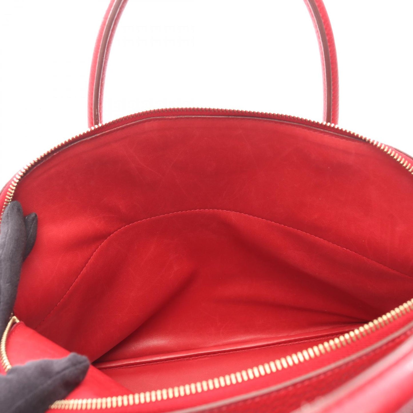 ボリード37 ルージュヴィフ ハンドバッグ フィヨルド レッド ゴールド金具 2WAY □G刻印 エルメス バッグ HERMES