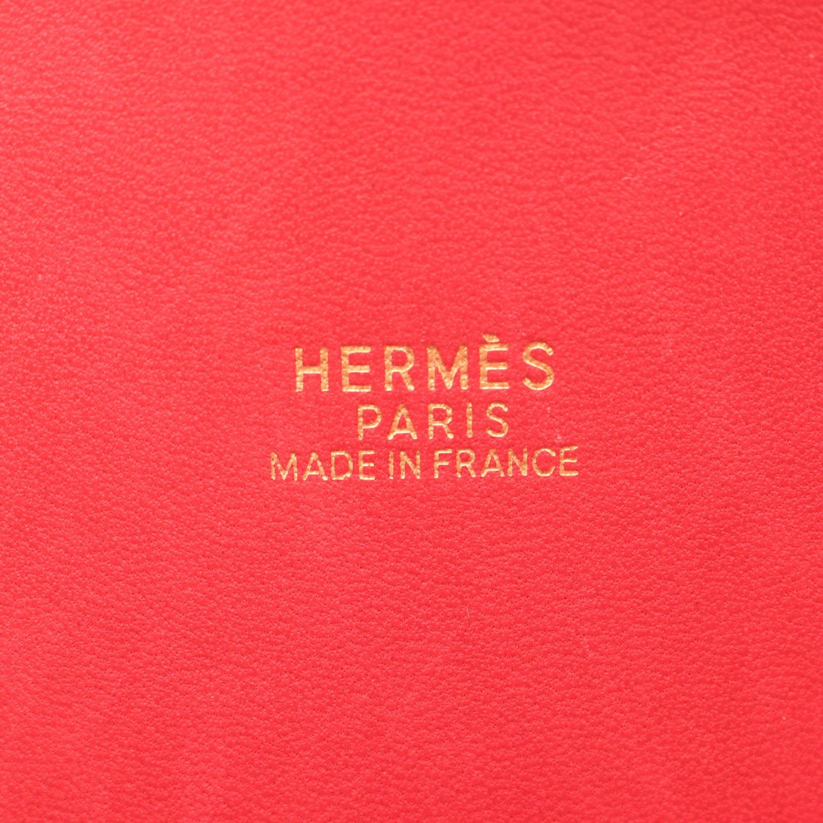 ボリード37 ルージュヴィフ ハンドバッグ フィヨルド レッド ゴールド金具 2WAY □G刻印 エルメス バッグ HERMES