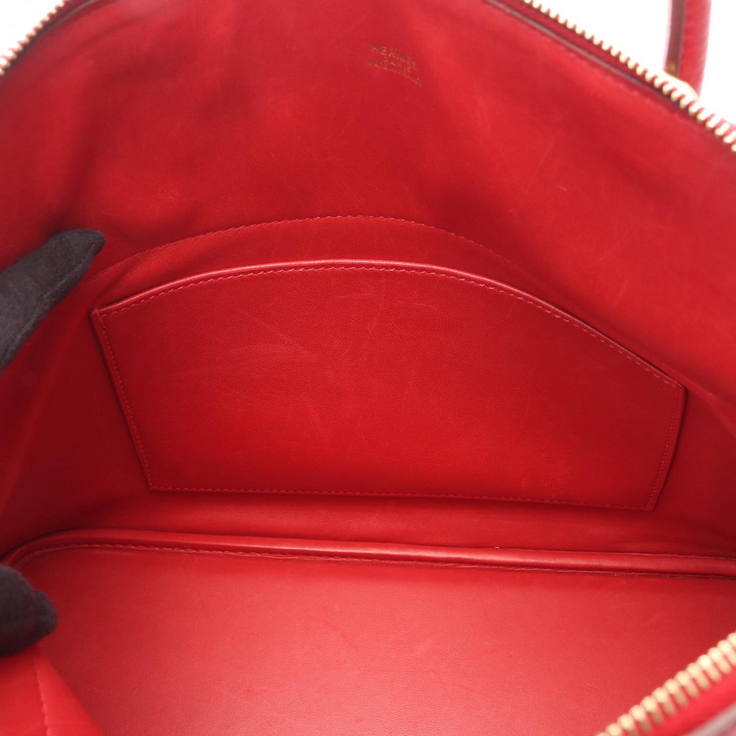ボリード37 ルージュヴィフ ハンドバッグ フィヨルド レッド ゴールド金具 2WAY □G刻印 エルメス バッグ HERMES