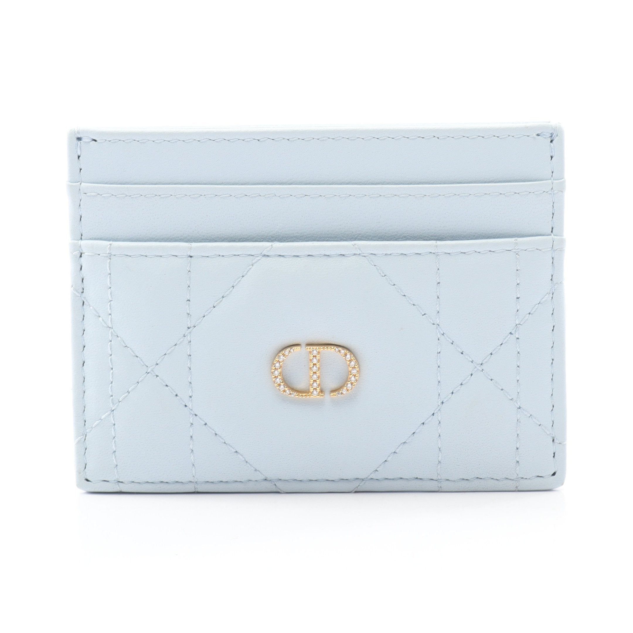 Caro Freesia クリスタル カードケース レザー ライトブルー Caro Freesia クリスタル カードケース レザー ライトブルー