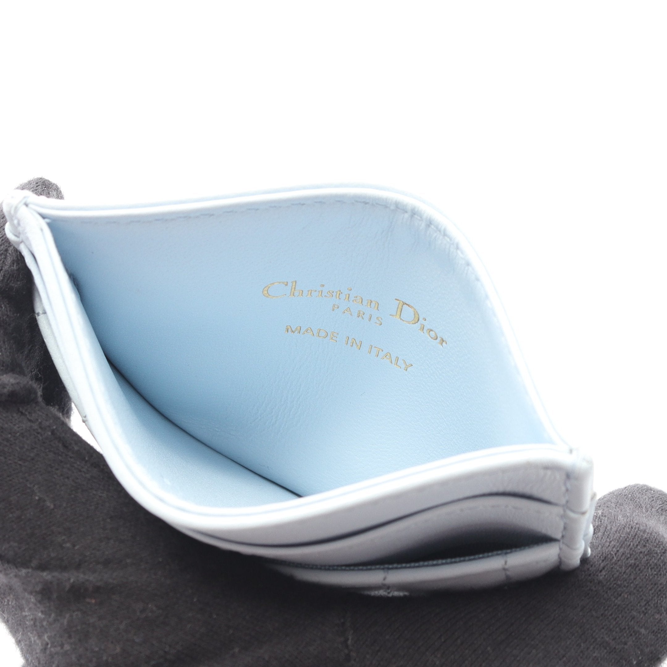 Caro Freesia クリスタル カードケース レザー ライトブルー Caro Freesia クリスタル カードケース レザー ライトブルー