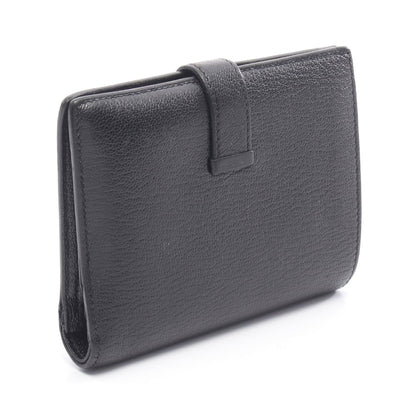 ベアンコンパクト 二つ折り財布 シェーブル ブラック ゴールド金具 C刻印 エルメス 財布・小物 HERMES