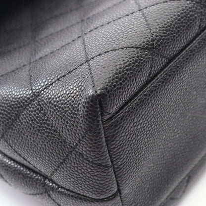 マトラッセ ハンドバッグ キャビアスキン ブラック ゴールド金具 シャネル バッグ CHANEL