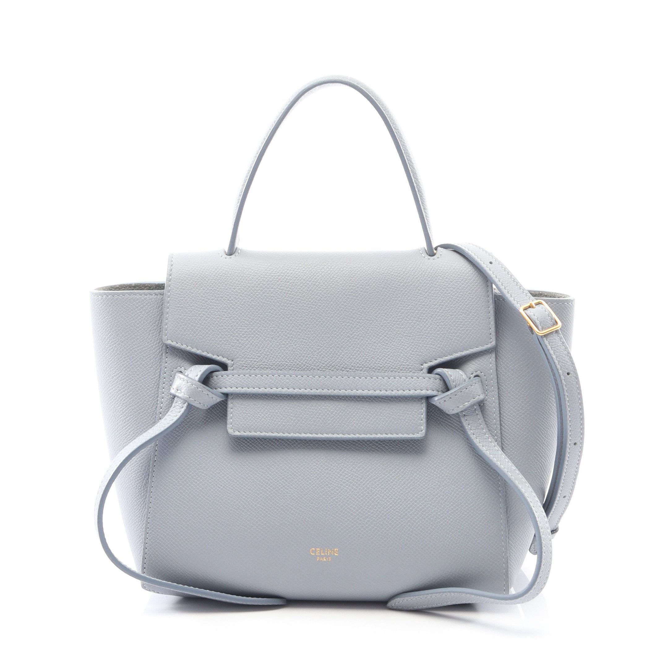 セリーヌ　ベルトバッグ　ナノ　グレー　ハンドバッグ　ショルダーバッグ　即購入◎ BELT BAG NANO ベルトバッグ ナノ ハンドバッグ レザー ブルーグレー