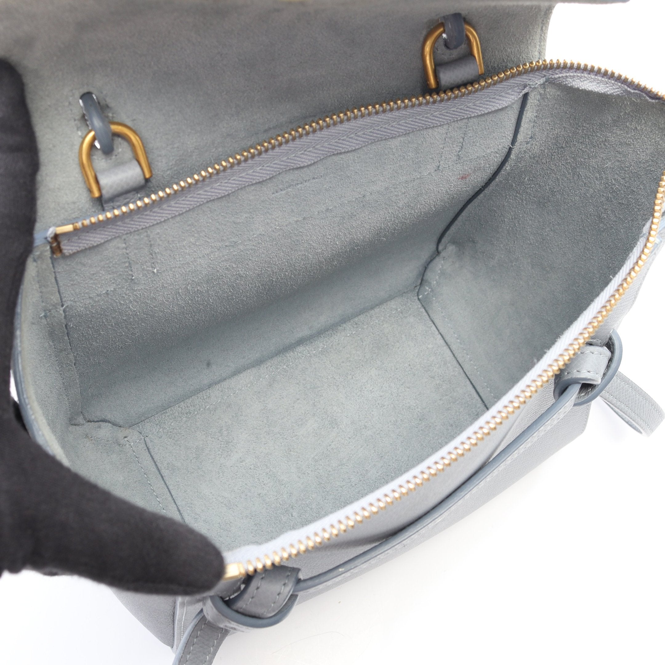 BELT BAG NANO ベルトバッグ ナノ ハンドバッグ レザー ブルーグレー