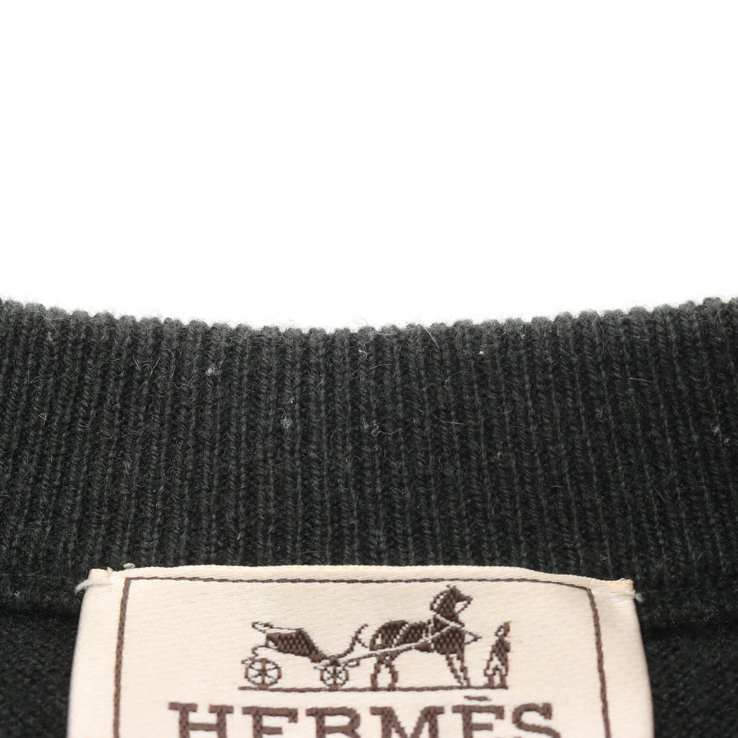 シェーヌダンクル ニット クルーネック カシミヤ ダークグリーン エルメス トップス HERMES