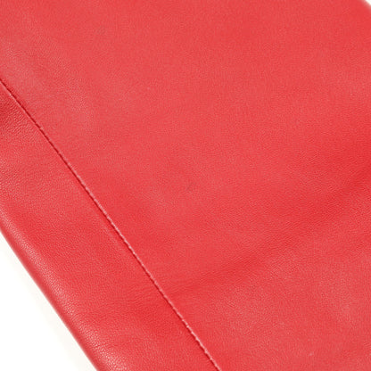 レザージャケット ハーフジップ ラムスキン レッド エルメス アウター HERMES