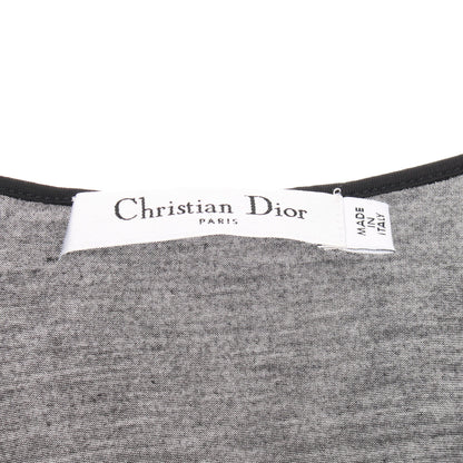 タンクトップ ボーダー スパンコール コットン ブラック クリスチャンディオール トップス Christian Dior