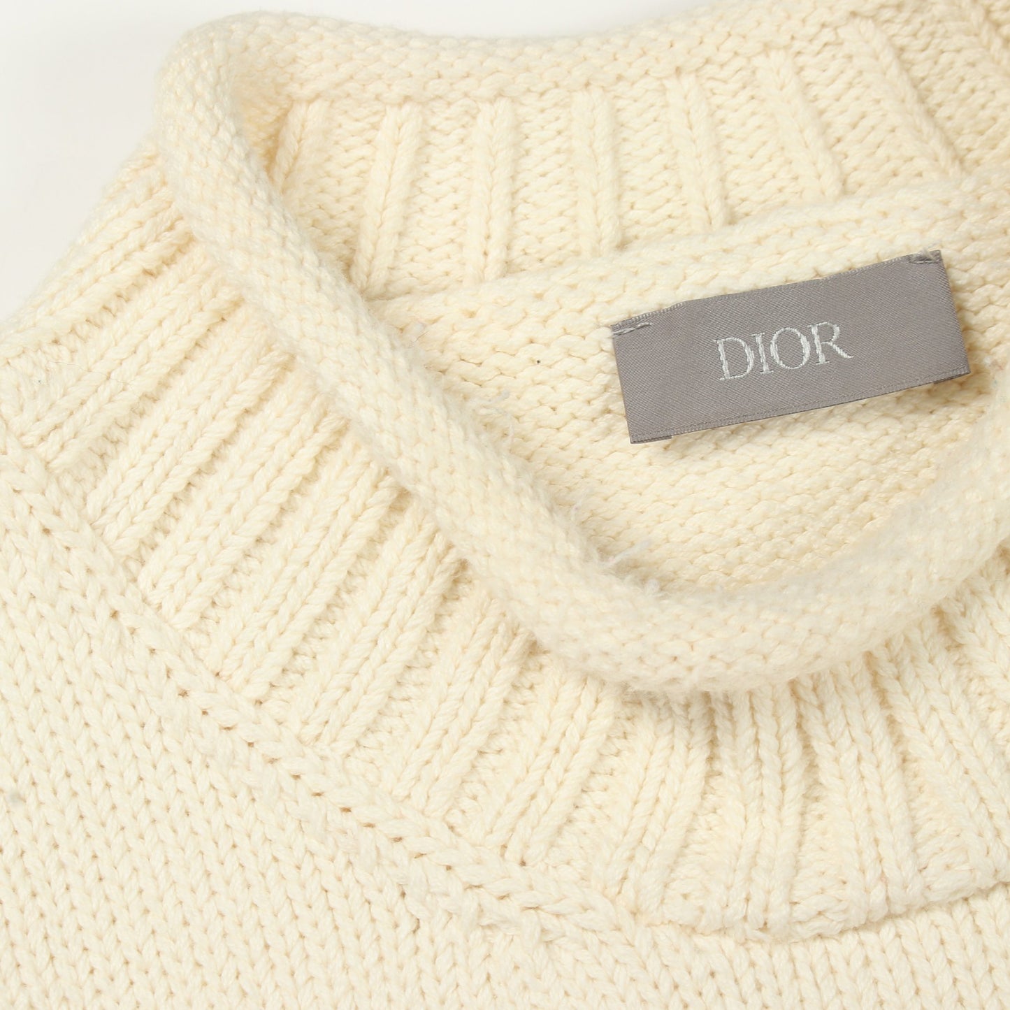 ニット モックネック ウール モヘヤ オフホワイト オレンジ ディオール トップス DIOR