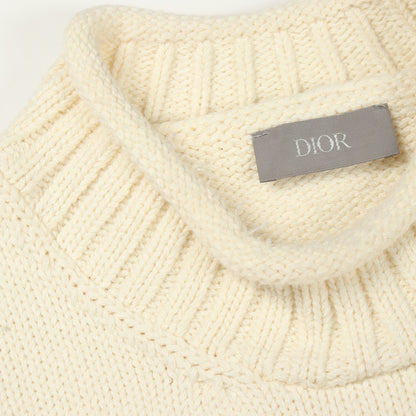 ニット モックネック ウール モヘヤ オフホワイト オレンジ ディオール トップス DIOR