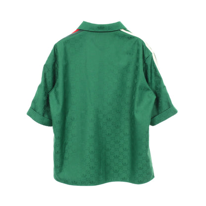 GUCCI × adidas GG柄 シャツ 半袖 コットン グリーン レッド グッチ トップス GUCCI