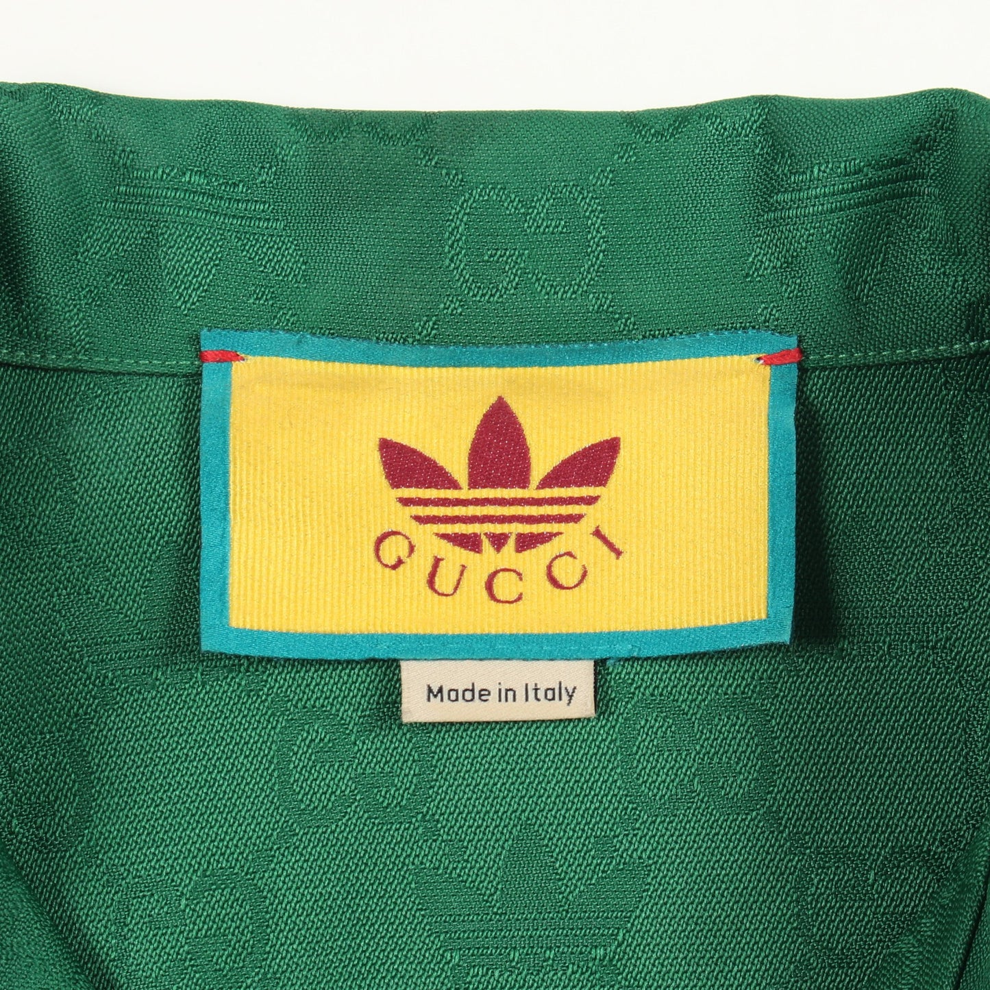GUCCI × adidas GG柄 シャツ 半袖 コットン グリーン レッド グッチ トップス GUCCI