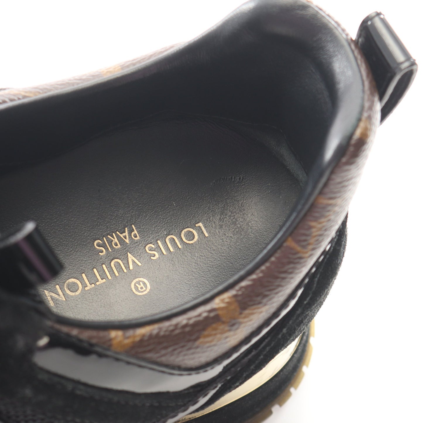 ランアウェイライン モノグラム スニーカー ファブリック スエード PVC ブラック ブラウン ルイヴィトン シューズ LOUIS VUITTON