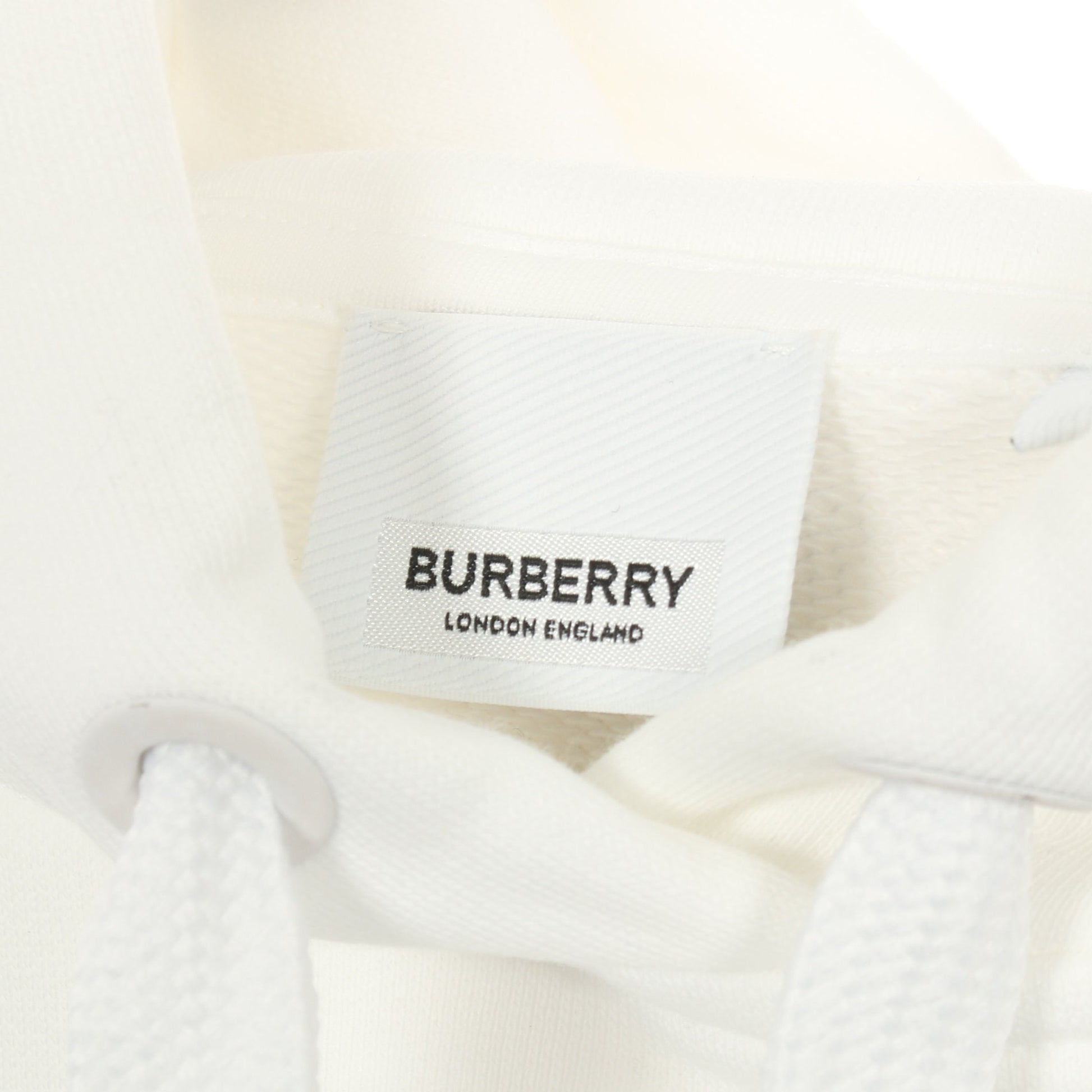 プルオーバーパーカー ロゴ総柄 コットン ホワイト ベージュ バーバリー トップス BURBERRY