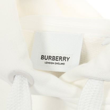 プルオーバーパーカー ロゴ総柄 コットン ホワイト ベージュ バーバリー トップス BURBERRY