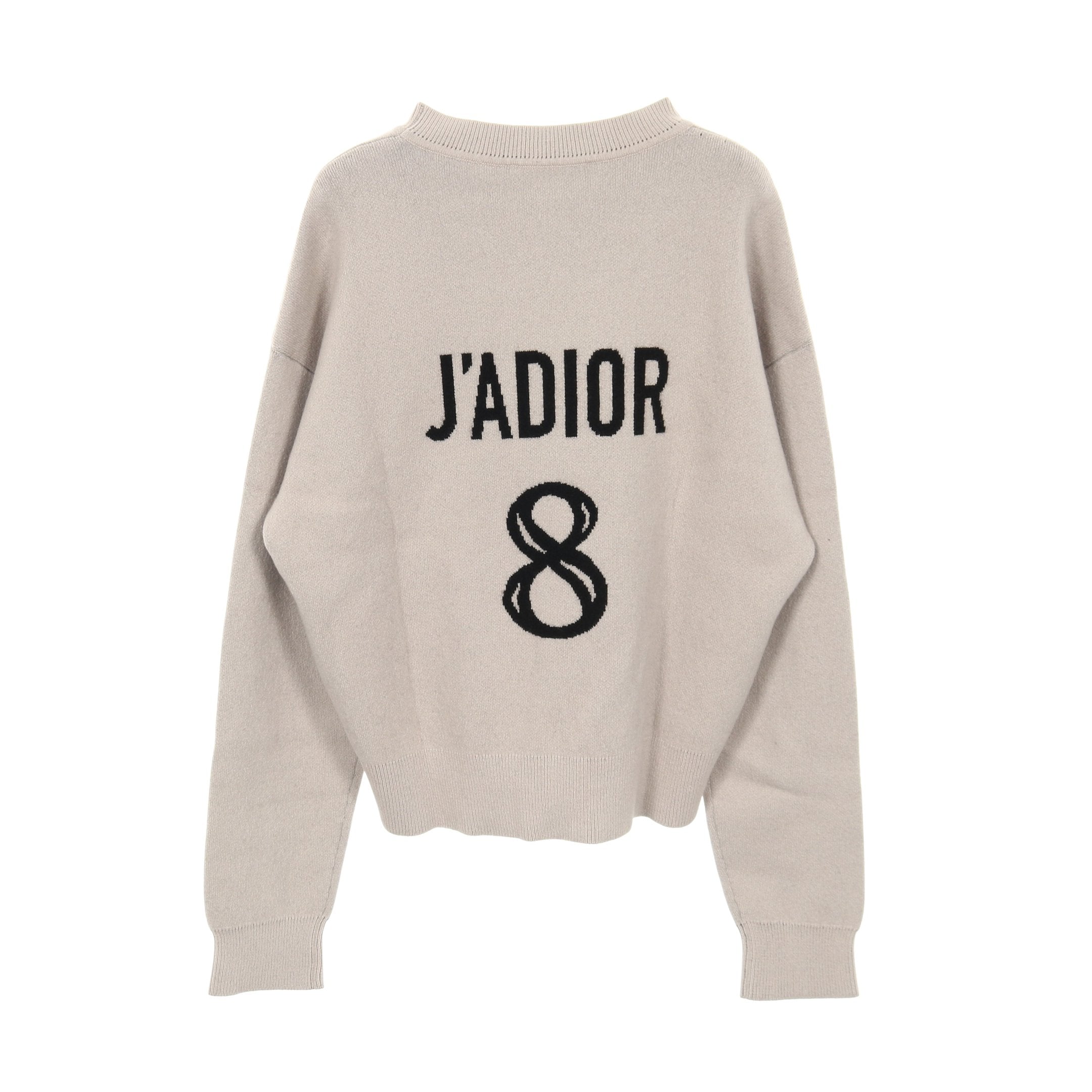 J'ADIOR 8 ボクシーセーター ニット クルーネック バックロゴ カシミヤ