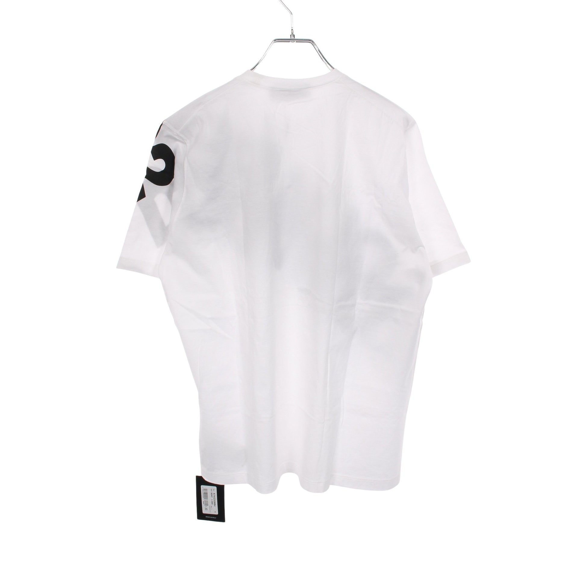 Slouch Fit 半袖Tシャツ クルーネック ロゴプリント コットン ホワイト ブラック ディースクエアード トップス DSQUARED2
