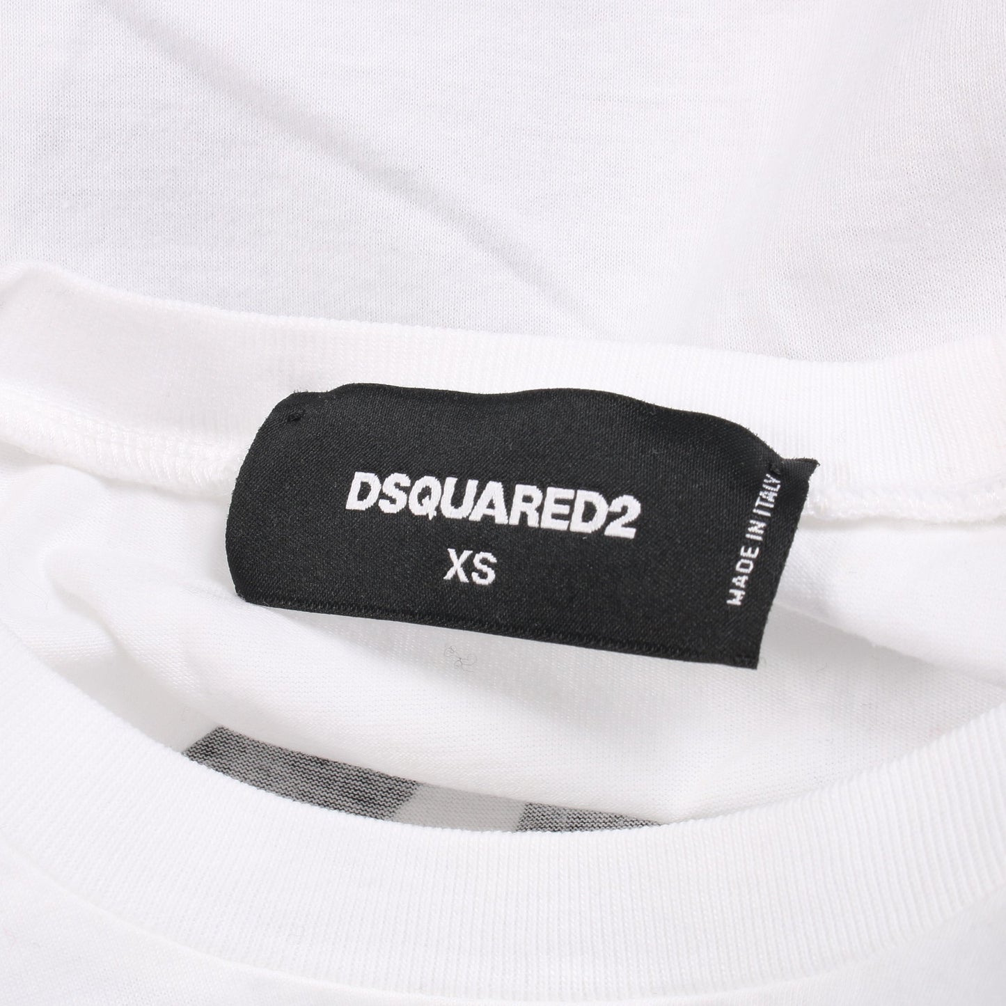 Slouch Fit 半袖Tシャツ クルーネック ロゴプリント コットン ホワイト ブラック ディースクエアード トップス DSQUARED2