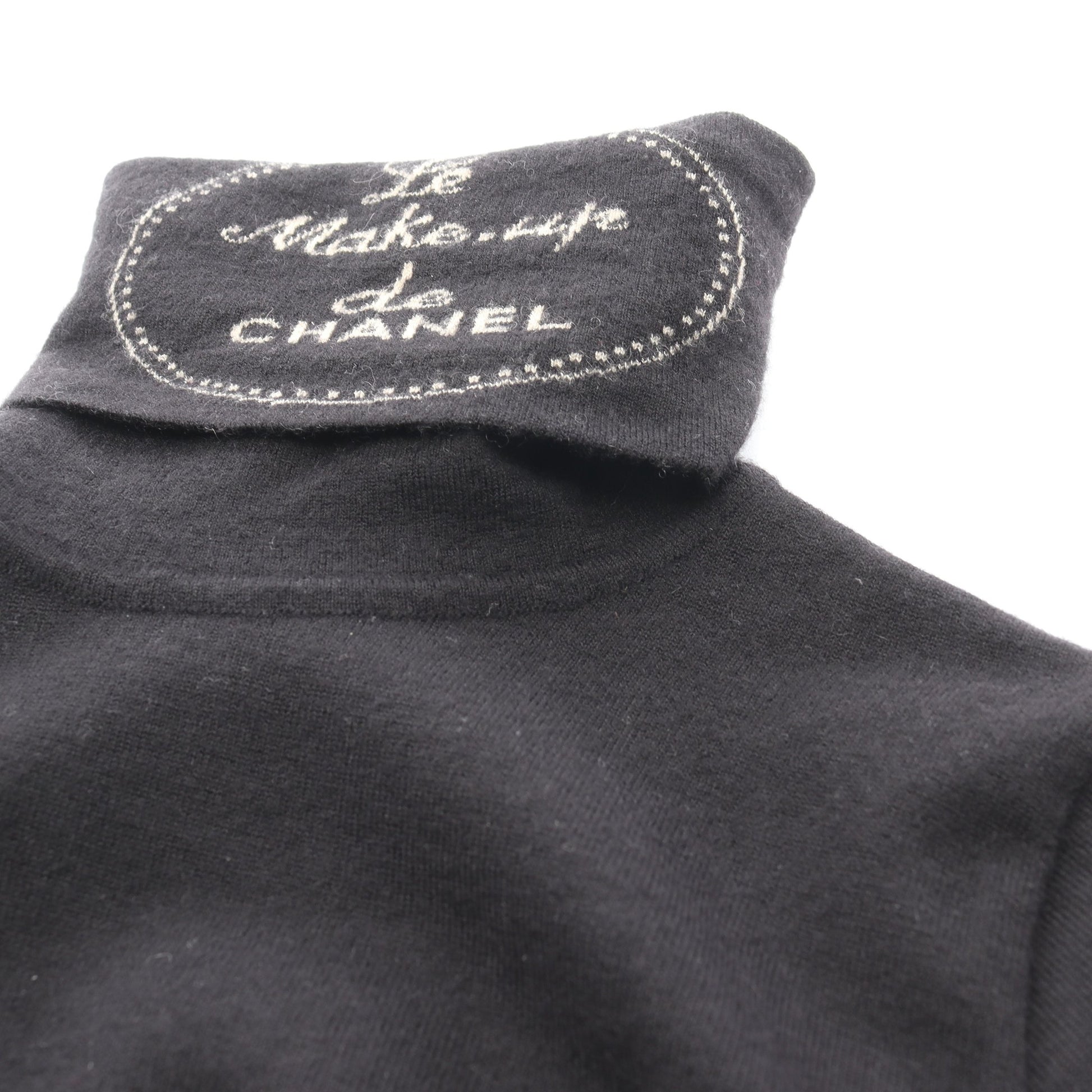 ニット タートルネック ロゴ カシミヤ ブラック シャネル トップス CHANEL