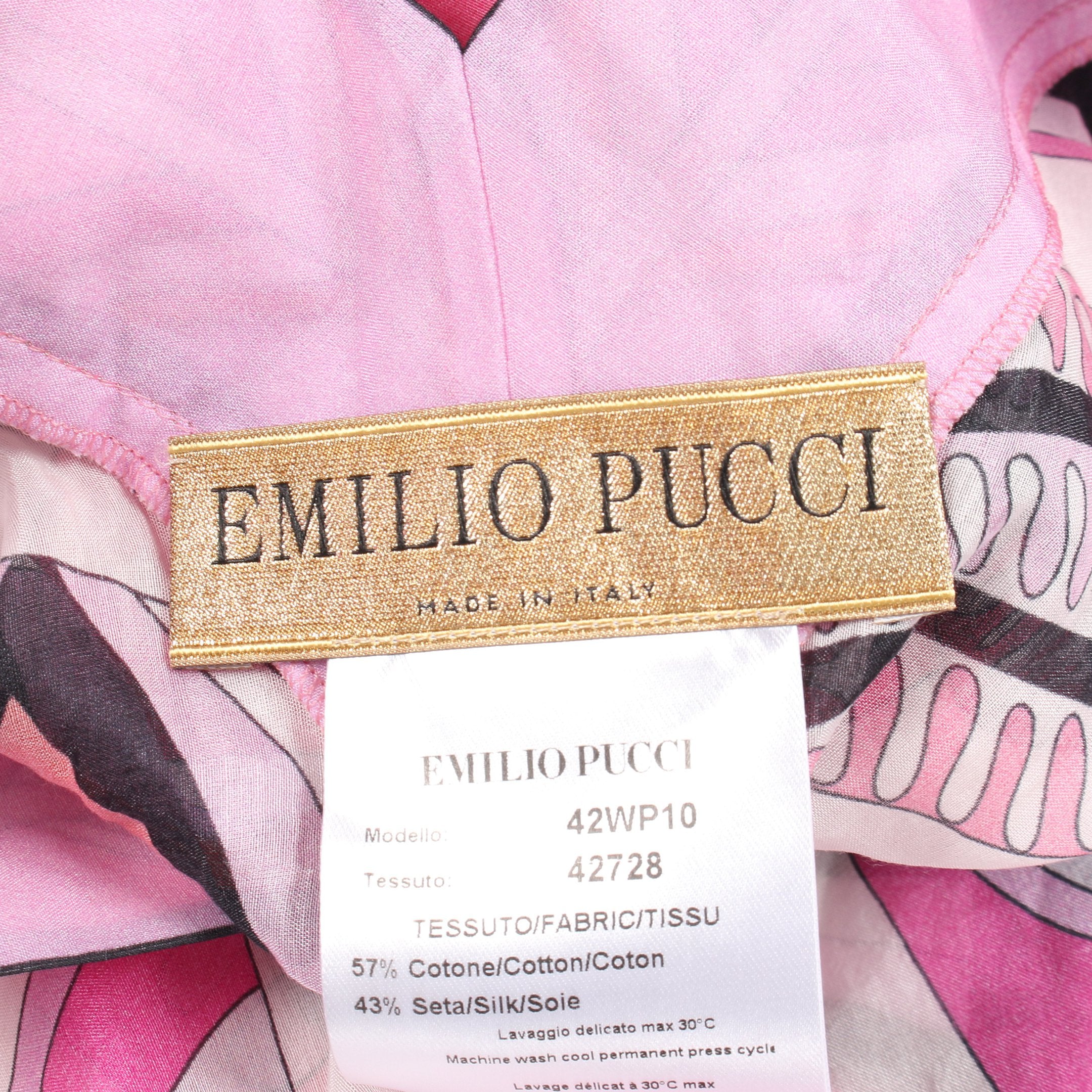 キャミソール 総柄 コットン シルク ピンクパープル ブラック エミリオ