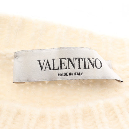 Vロゴ ニット クルーネック アルパカ オフホワイト ブラック ヴァレンティノ トップス VALENTINO