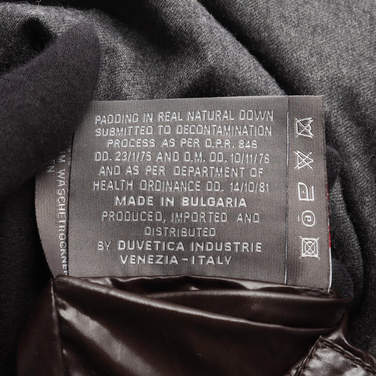 ダウンジャケット ウール カシミヤ グレー フード付き デュベティカ アウター DUVETICA