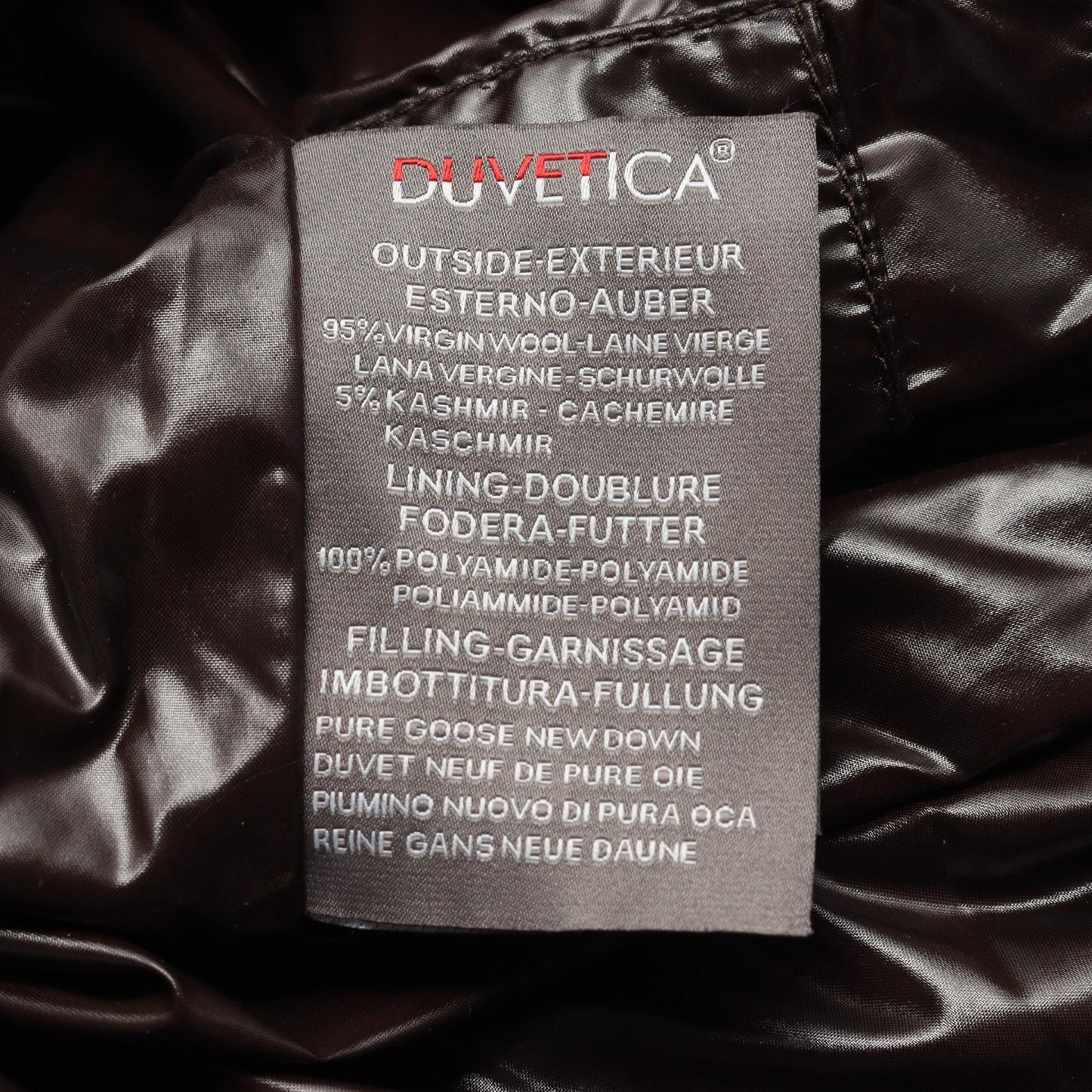 ダウンジャケット ウール カシミヤ グレー フード付き デュベティカ アウター DUVETICA