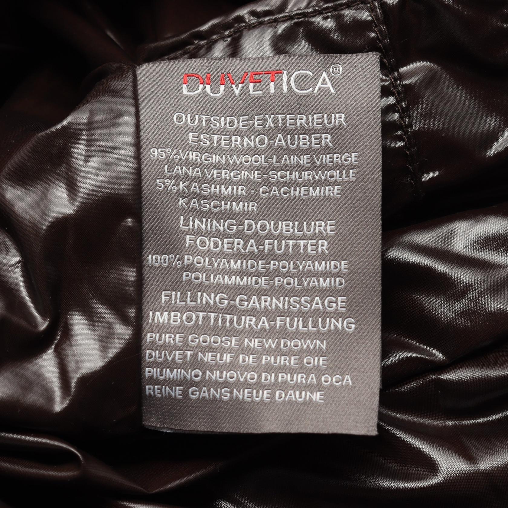 ダウンジャケット ウール カシミヤ グレー フード付き デュベティカ アウター DUVETICA