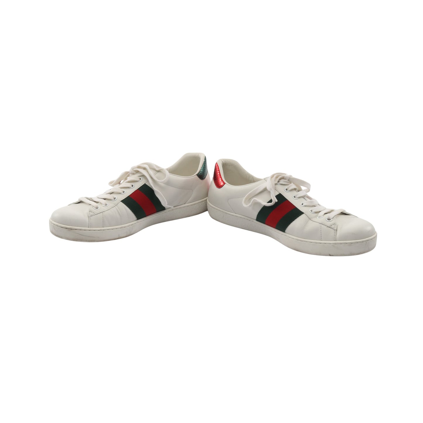 エンブロイダリー シェリーライン スニーカー スネーク レザー ホワイト ダークグリーン レッド グッチ シューズ GUCCI
