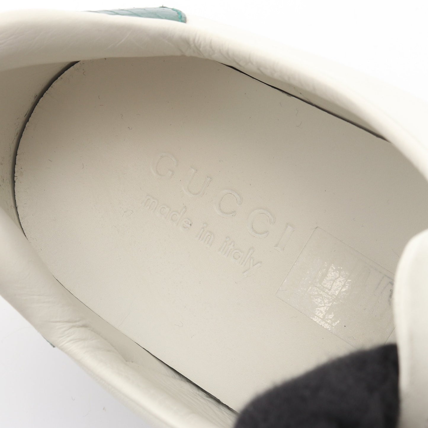 エンブロイダリー シェリーライン スニーカー スネーク レザー ホワイト ダークグリーン レッド グッチ シューズ GUCCI
