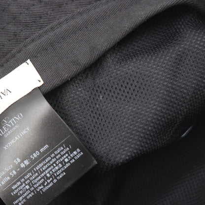 Vロゴ バケット ハット 刺繍 コットン ブラック ヴァレンティノガラヴァーニ 財布・小物 VALENTINO GARAVANI