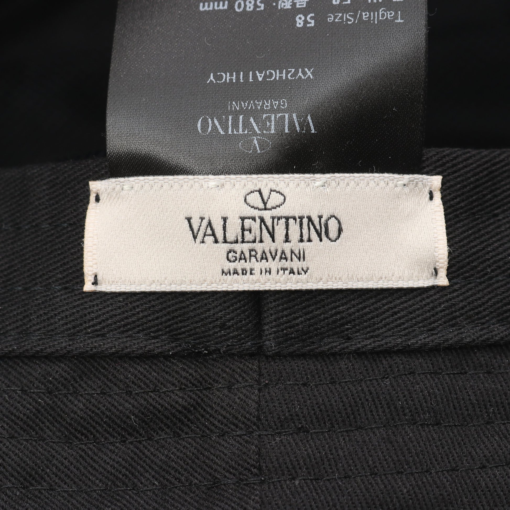 Vロゴ バケット ハット 刺繍 コットン ブラック ヴァレンティノガラヴァーニ 財布・小物 VALENTINO GARAVANI