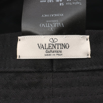 Vロゴ バケット ハット 刺繍 コットン ブラック ヴァレンティノガラヴァーニ 財布・小物 VALENTINO GARAVANI