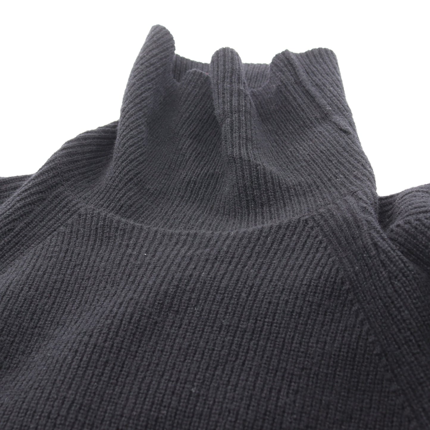 ニット ドッキング ワンピース タートルネック ウール ブラック プリーツ サカイ ワンピース sacai