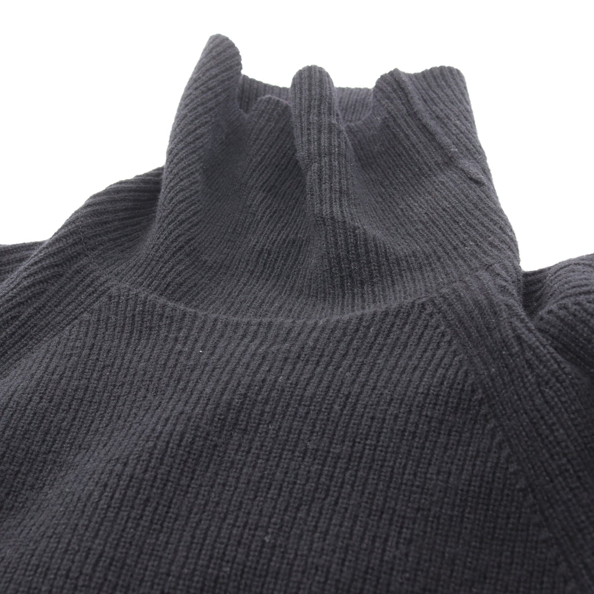 ニット ドッキング ワンピース タートルネック ウール ブラック プリーツ サカイ ワンピース sacai