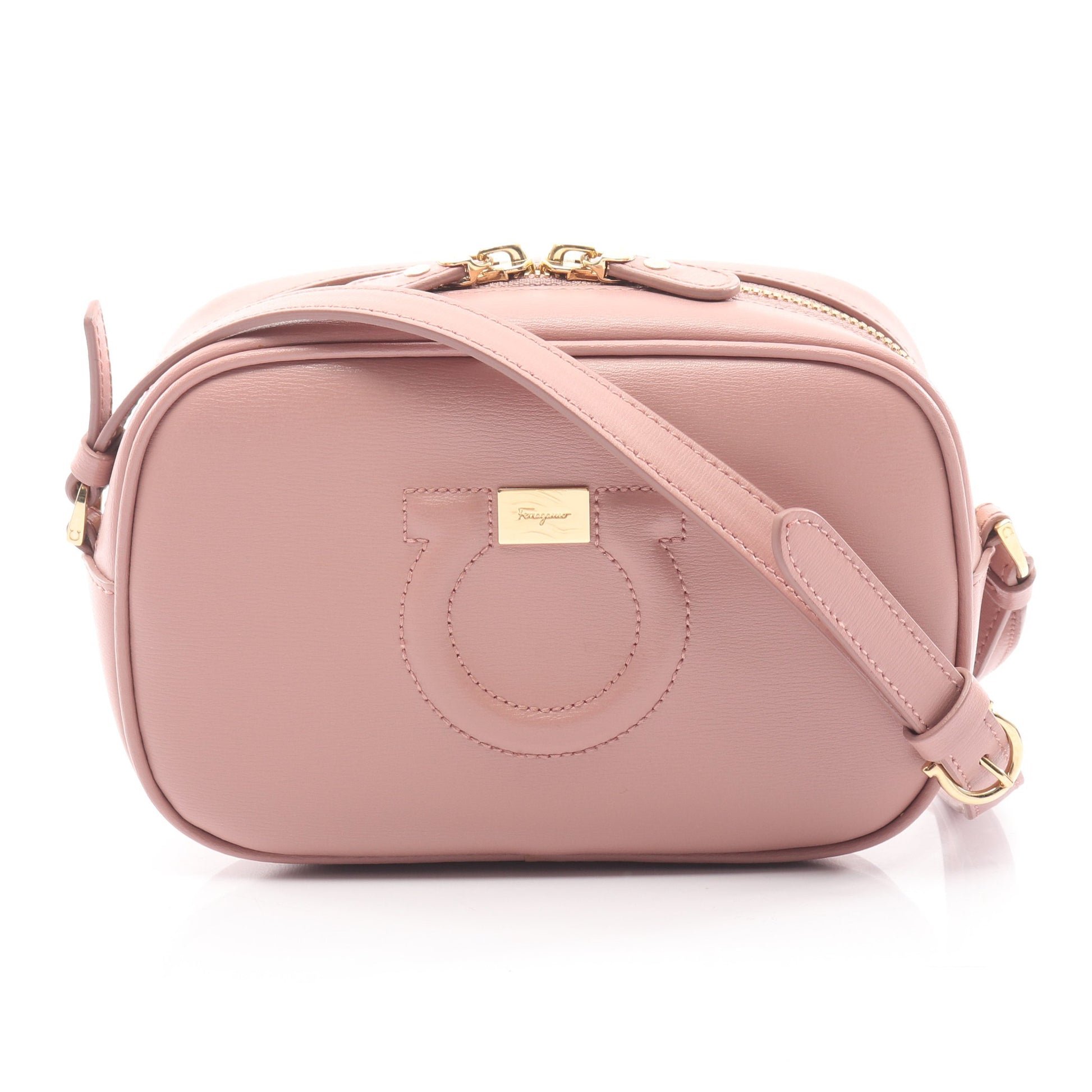 GANTIO CITY ガンチョシティ ガンチーニ ショルダーバッグ レザー ピンク サルヴァトーレフェラガモ バッグ Salvatore Ferragamo