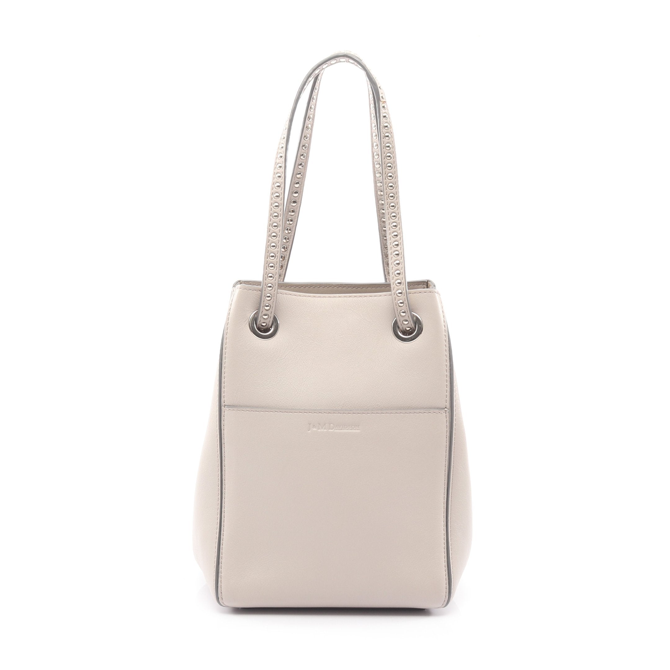 2 × 4 ツーバイフォー ハンドバッグ スタッズ レザー グレーベージュ